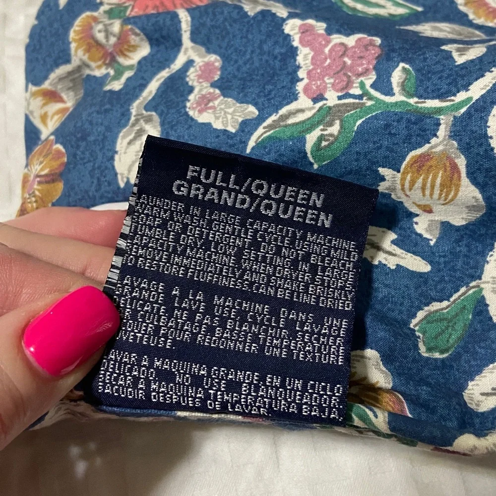 Vintage Like new Ralph Lauren | Jardin Blue | queen/full Comforter